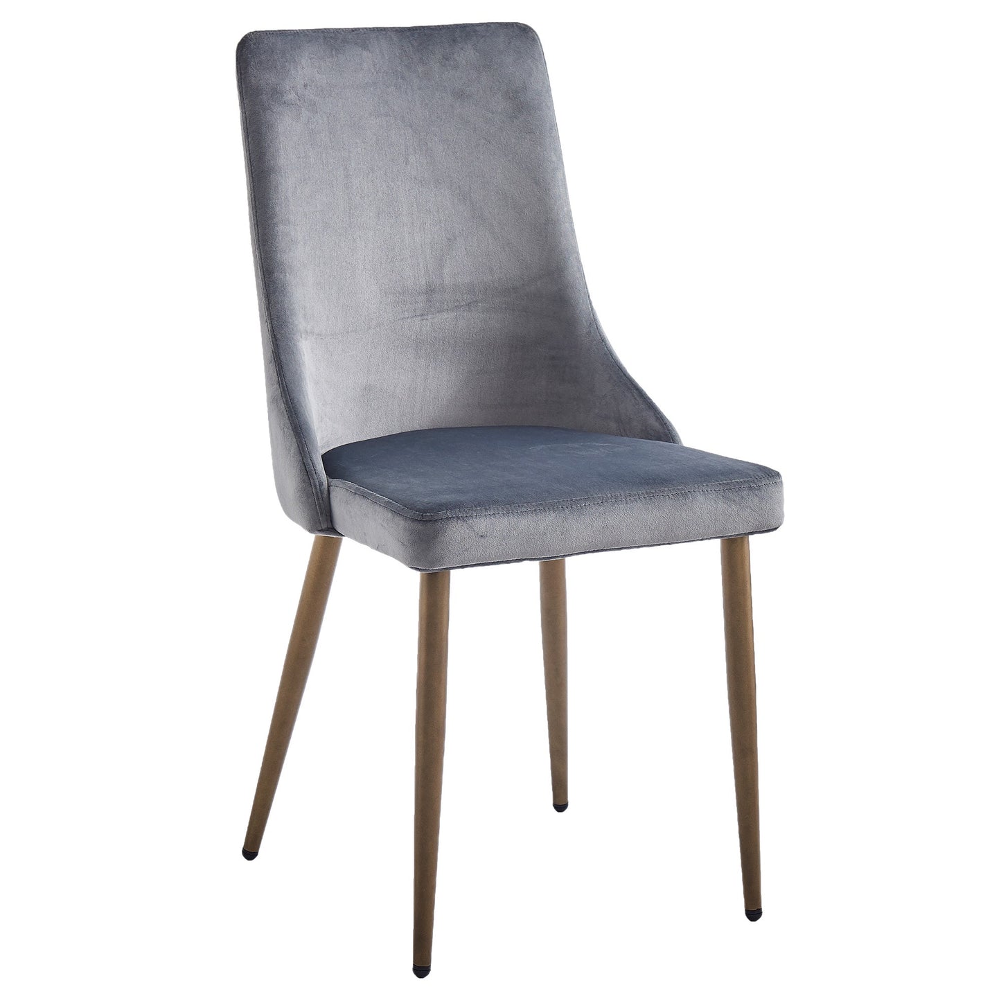 Carmilla Dining Chair, set of 2, in Grey and Aged Gold
