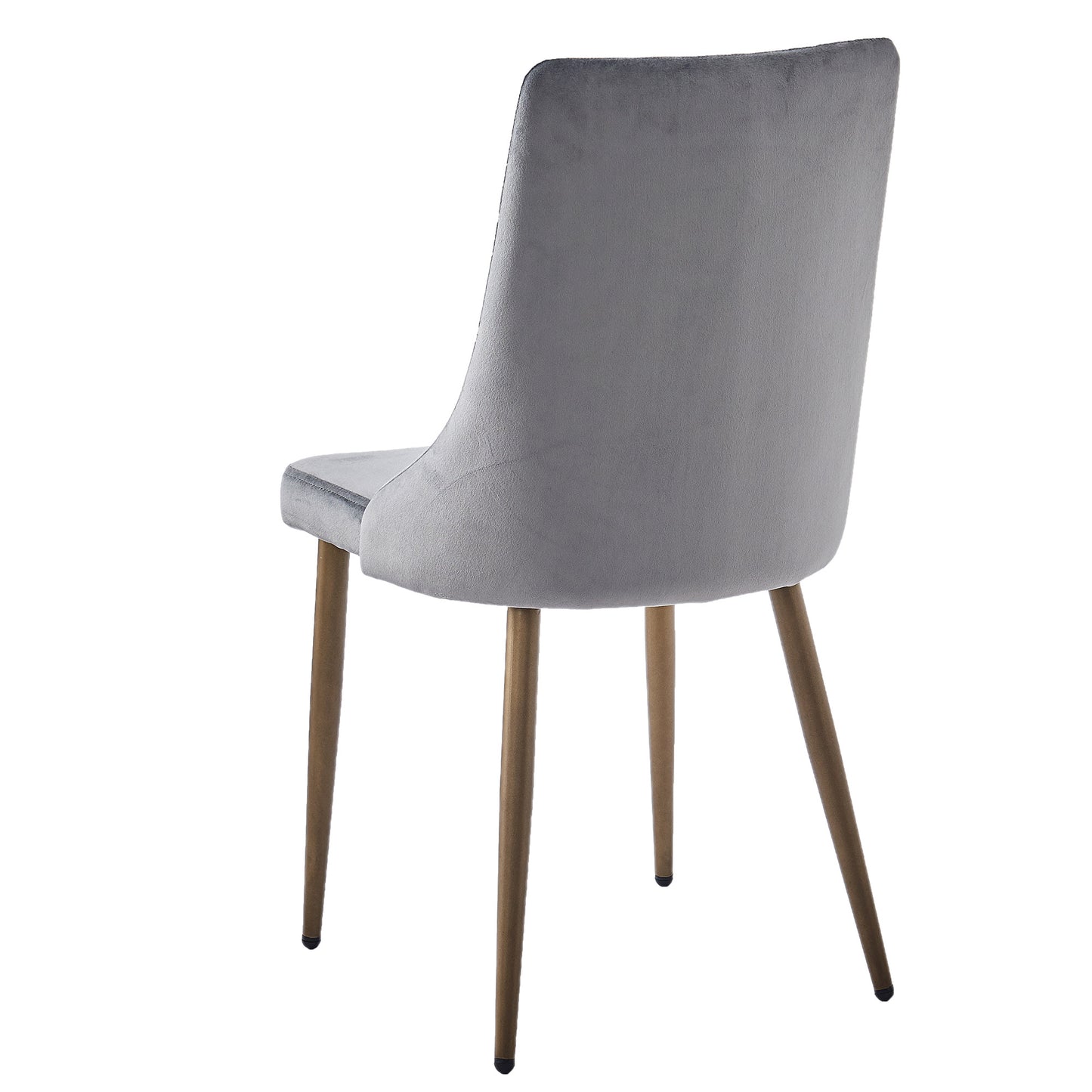 Carmilla Dining Chair, set of 2, in Grey and Aged Gold