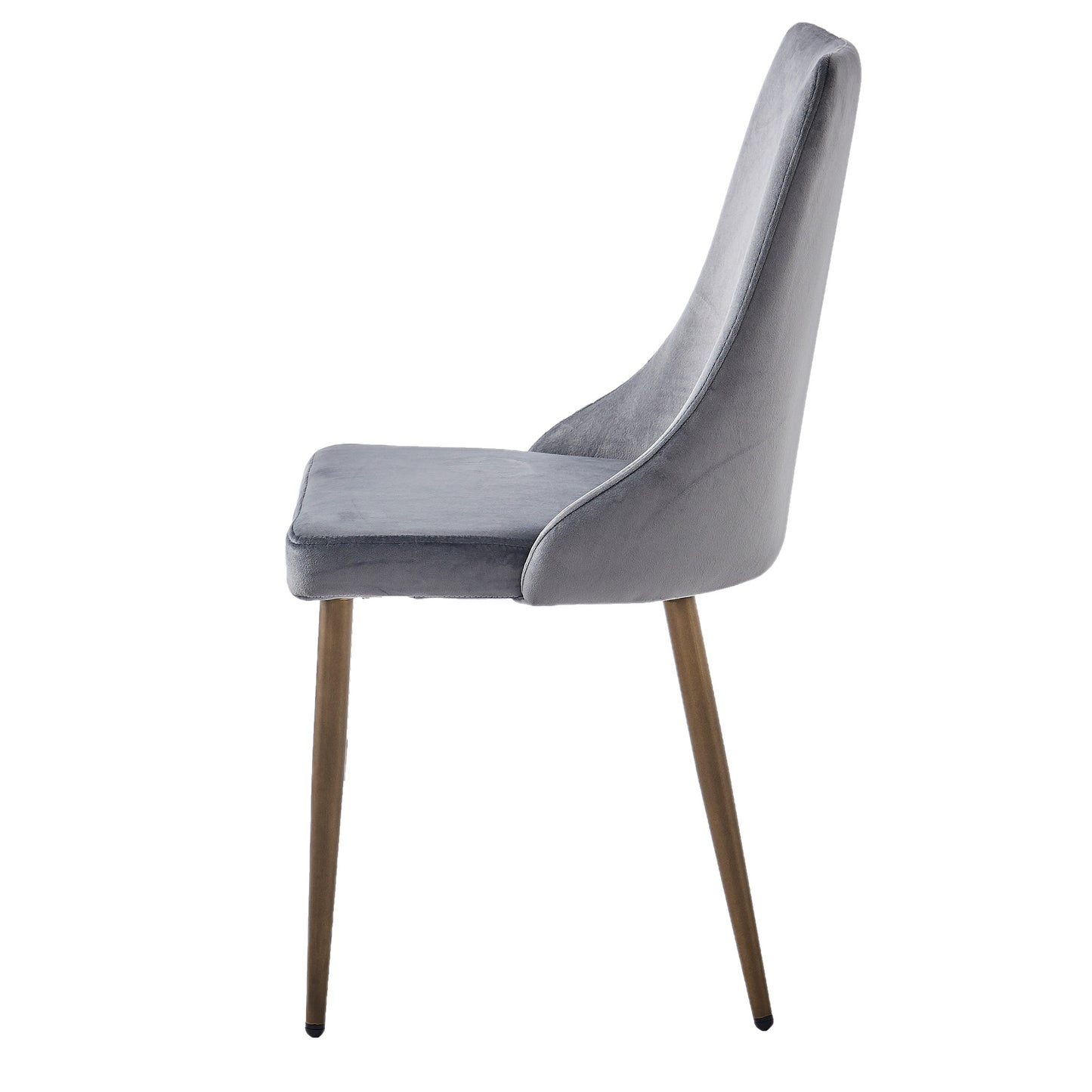 Carmilla Dining Chair, set of 2, in Grey and Aged Gold