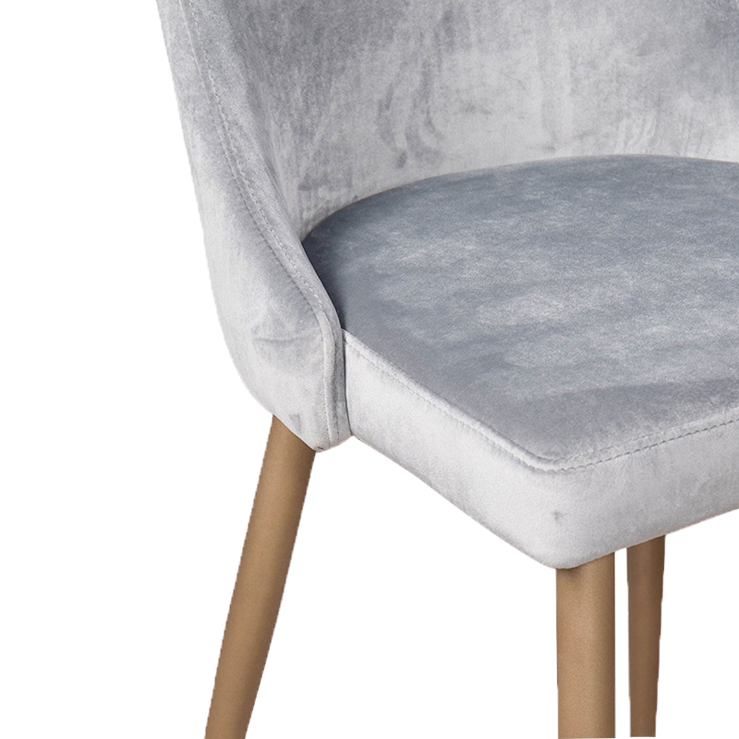 Carmilla Dining Chair, set of 2, in Grey and Aged Gold