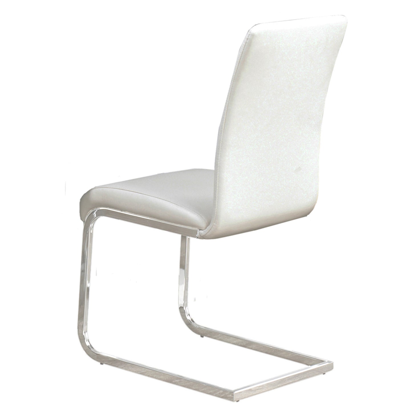 Maxim Dining Chair, set of 2, in White and Chrome
