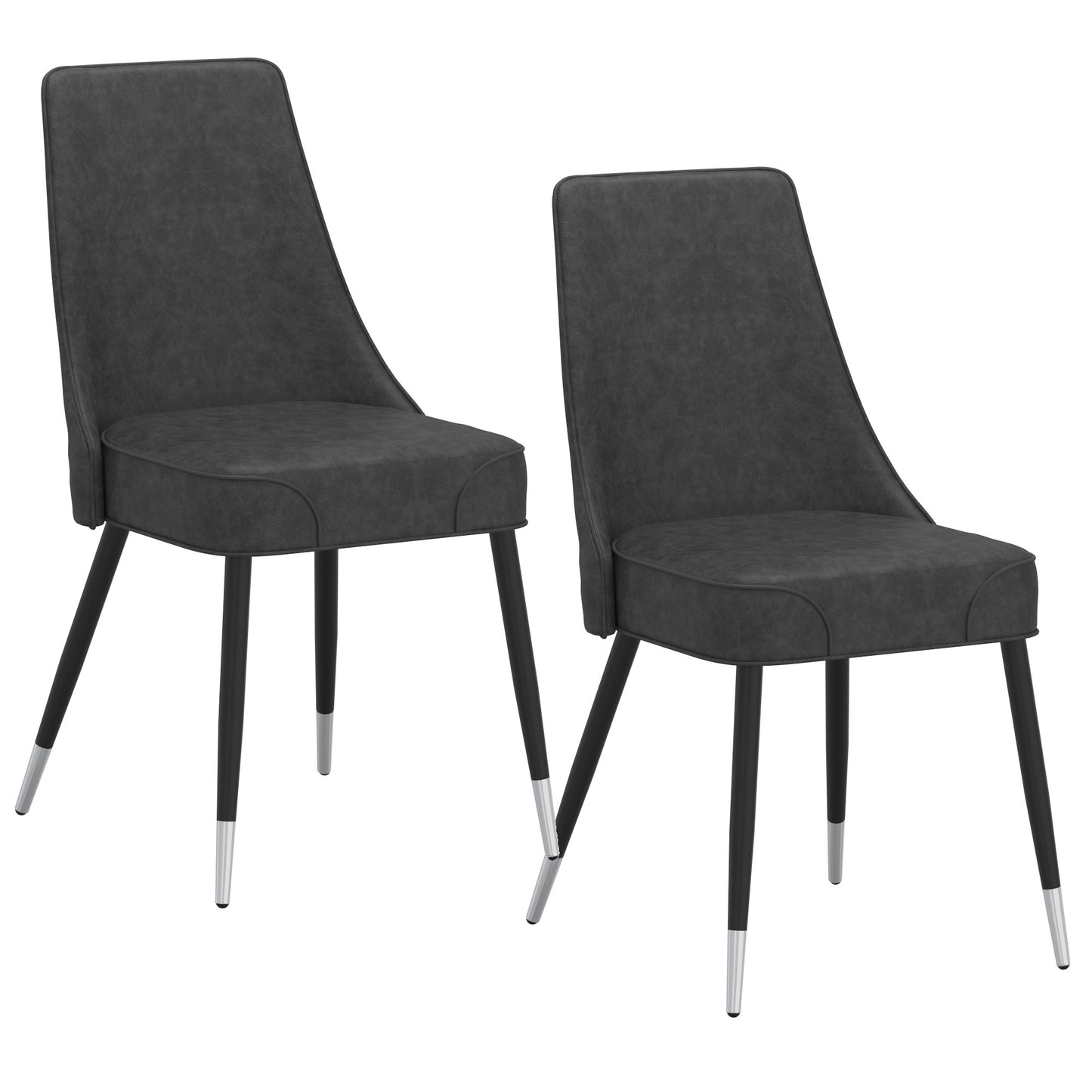 Silvano Dining Chair, set of 2, in Vintage Grey and Black
