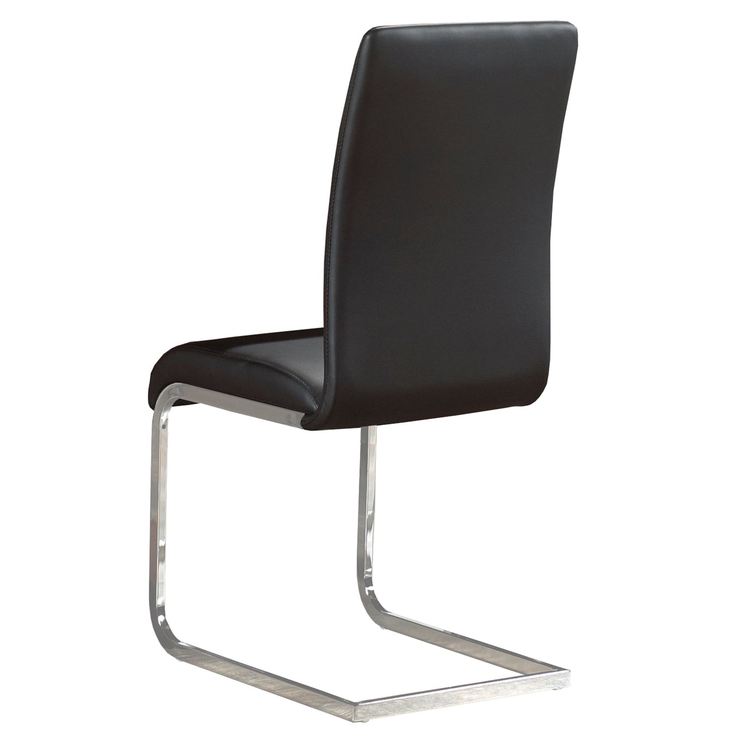 Maxim Dining Chair, set of 2, in Black and Chrome