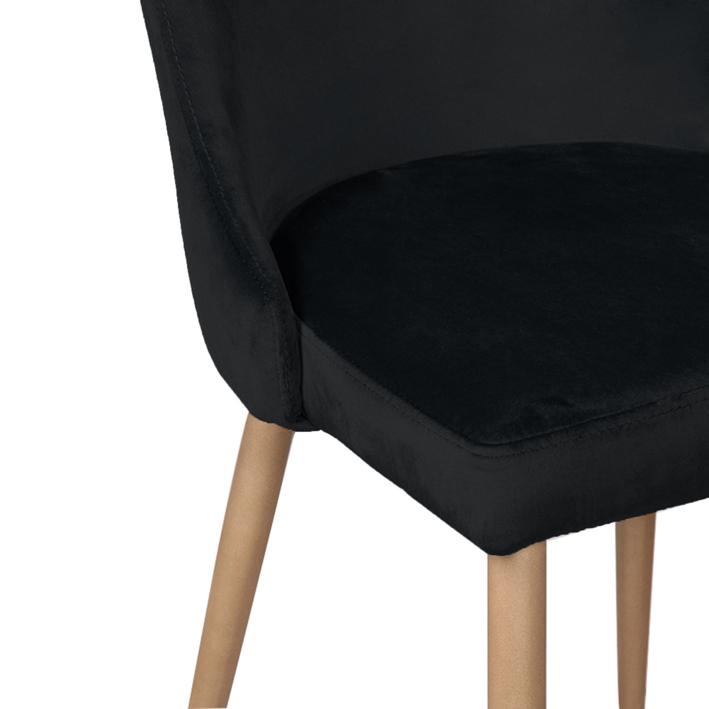 Carmilla Dining Chair, set of 2, in Black and Aged Gold