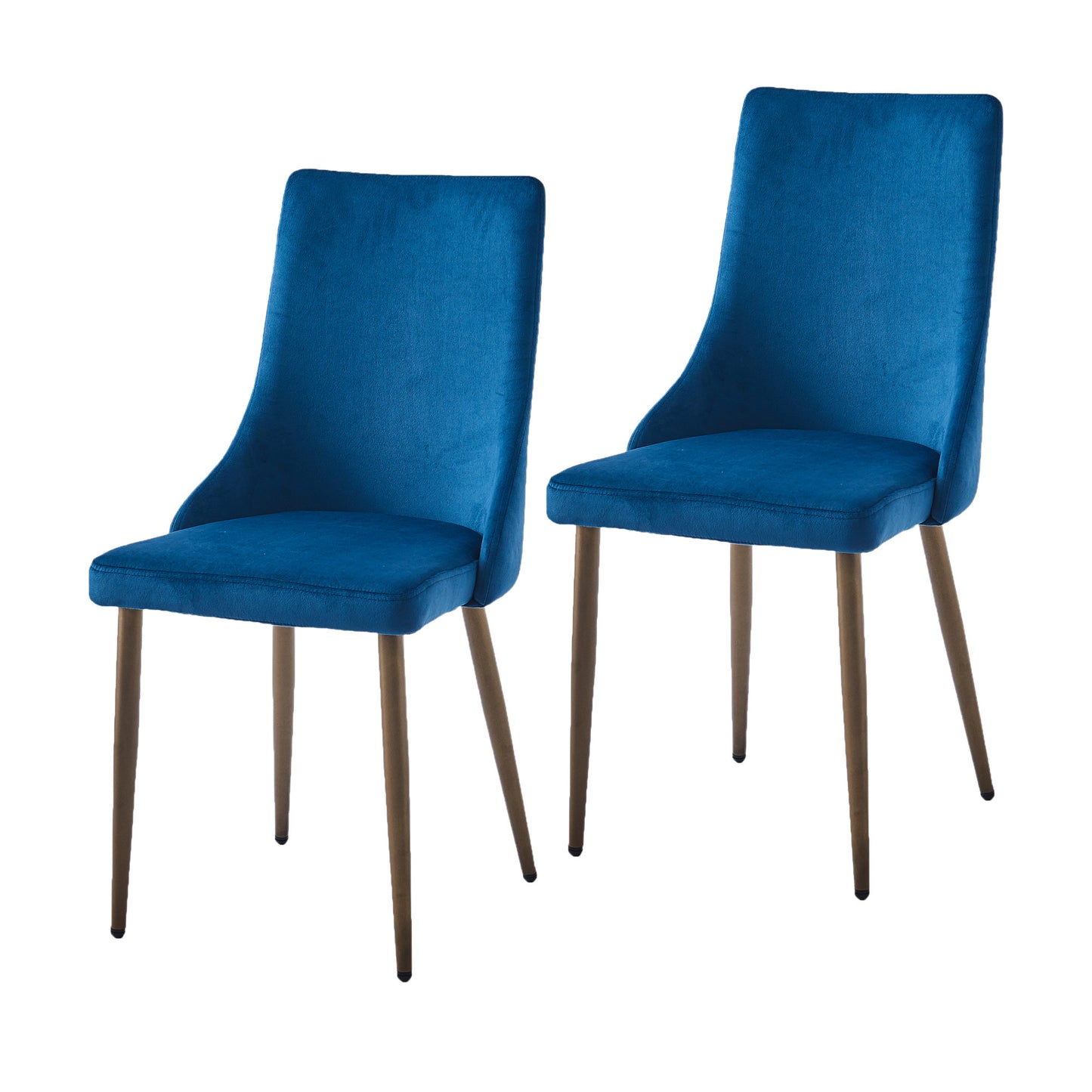 Carmilla Dining Chair, set of 2, in Blue and Aged Gold