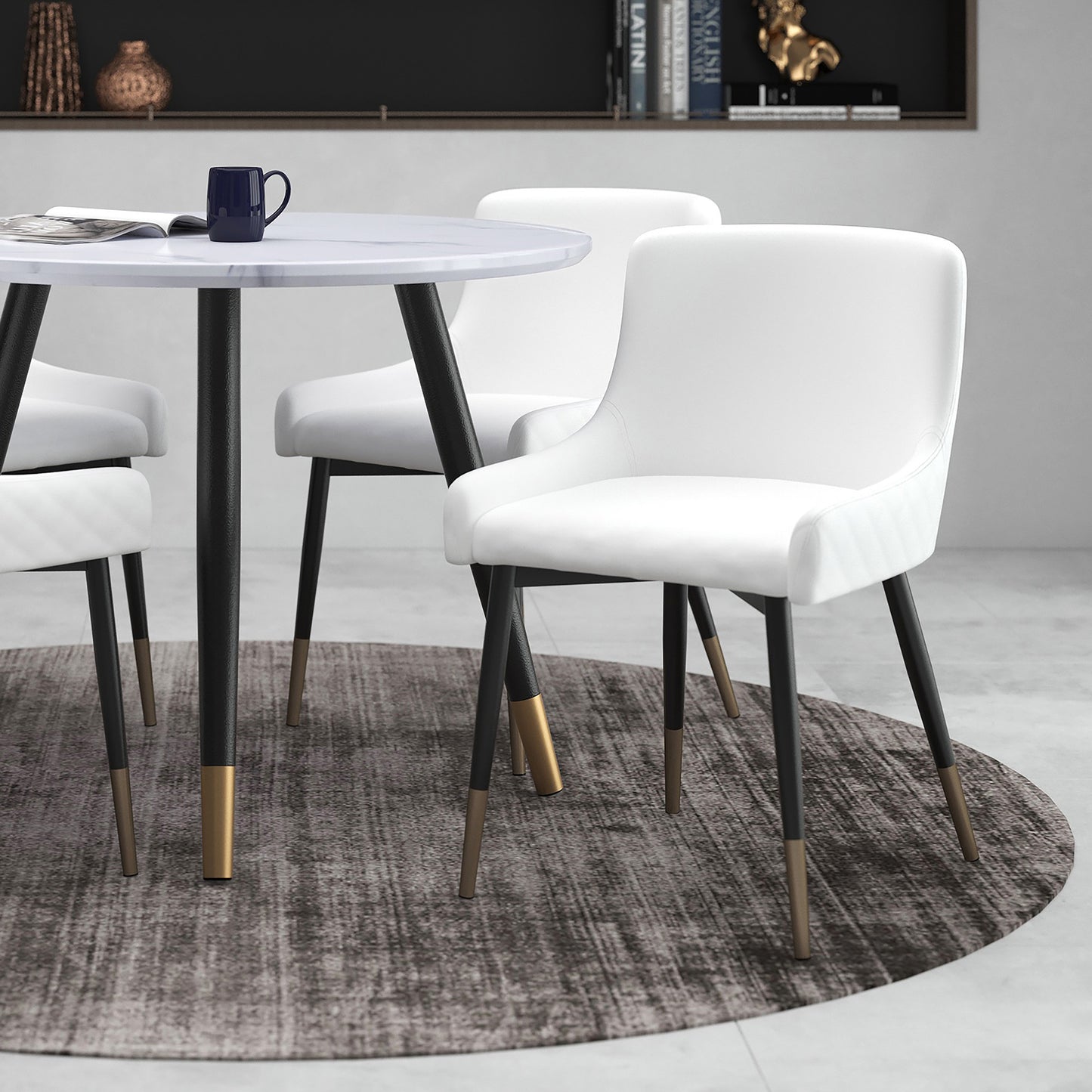 Xander Dining Chair, set of 2, in Light Grey and Black