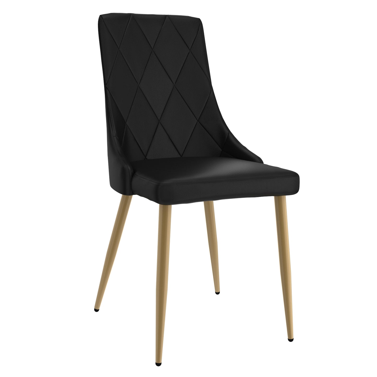 Antoine Dining Chair, set of 2, in Black and Aged Gold