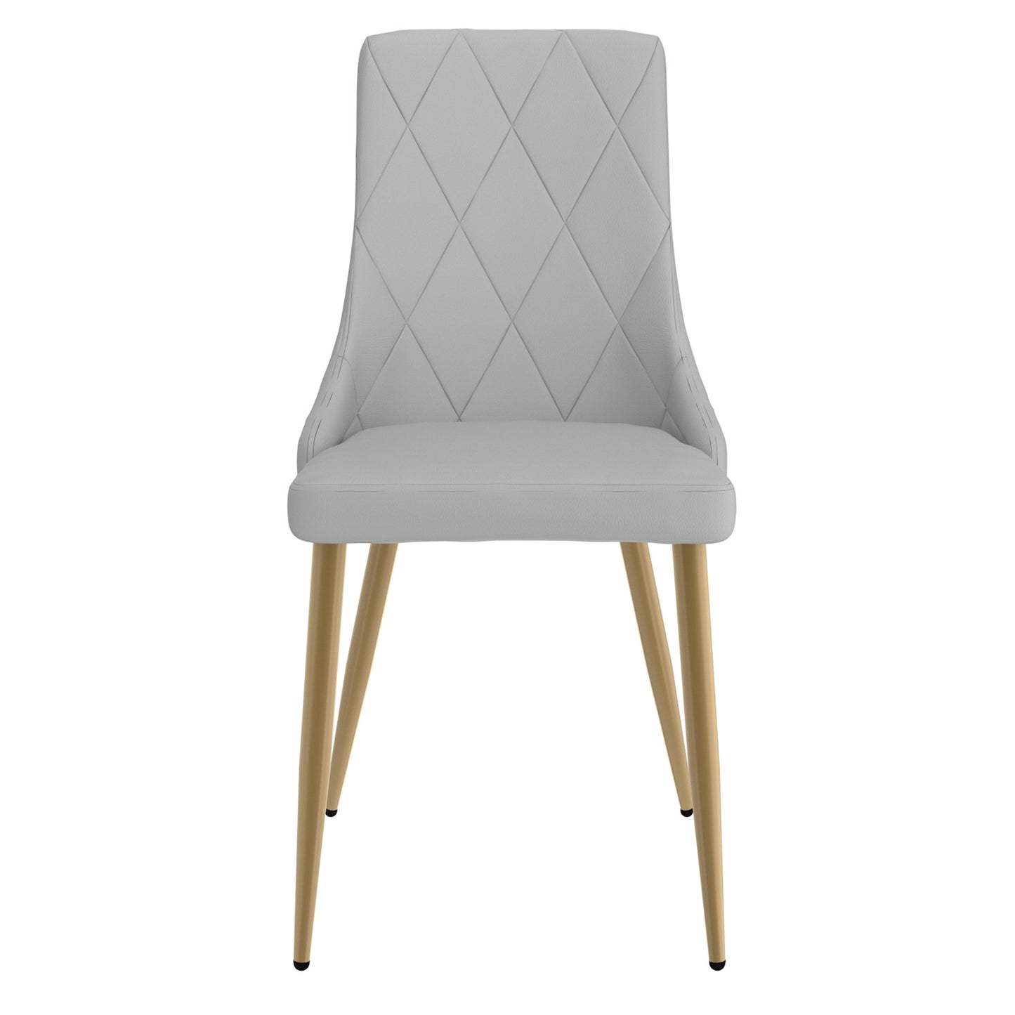 Antoine Dining Chair, set of 2, in Light Grey and Aged Gold
