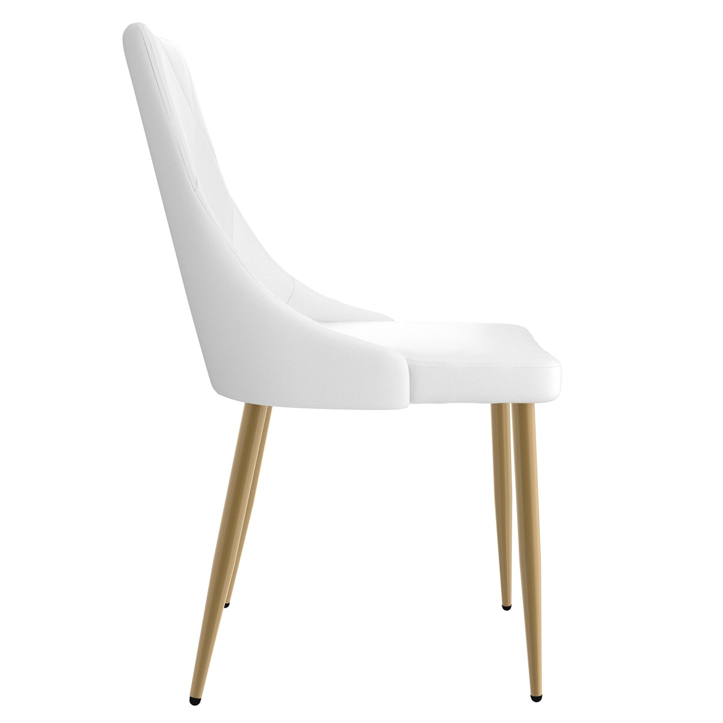 Antoine Dining Chair, set of 2, in White and Aged Gold