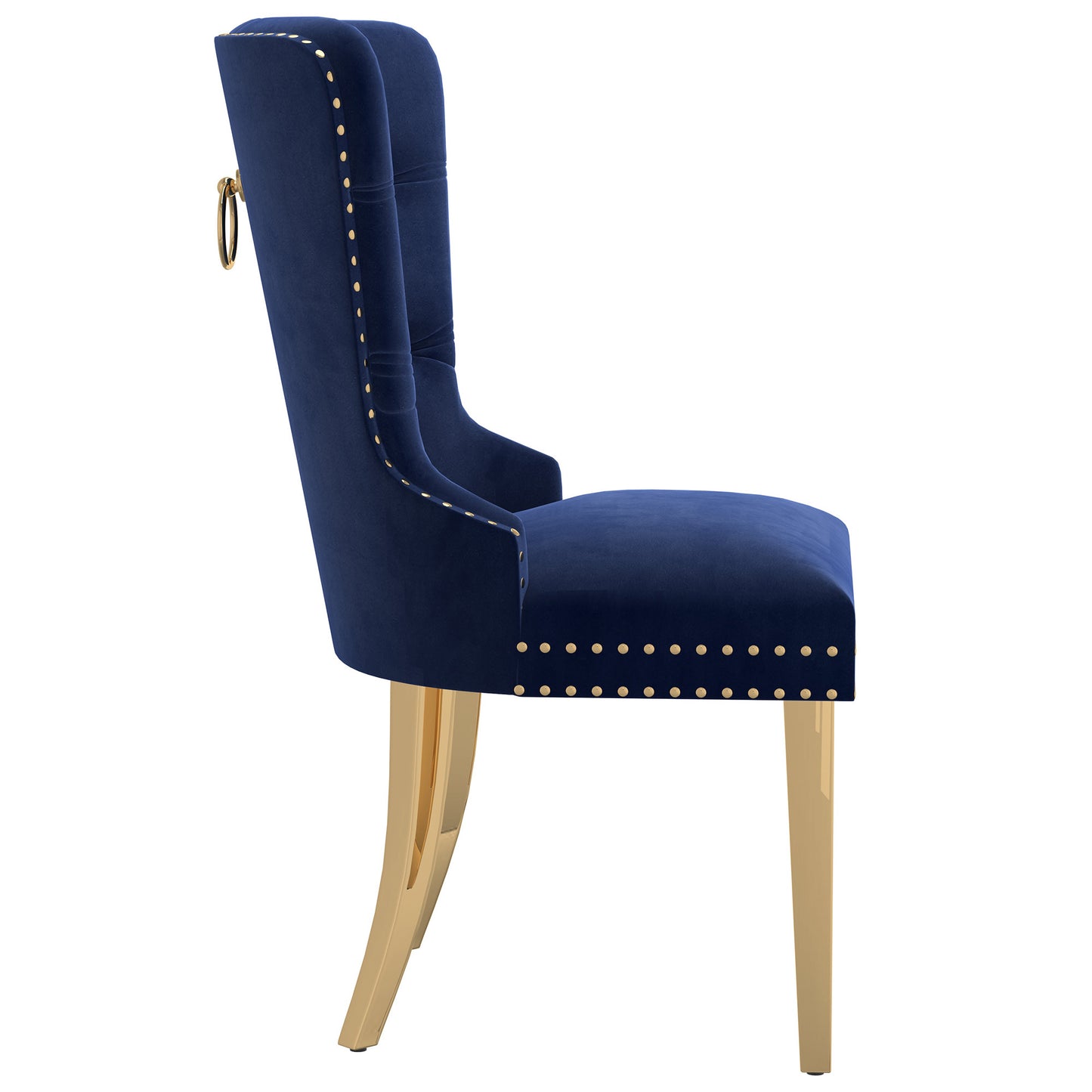 Mizal Dining Chair, set of 2, in Navy and Gold