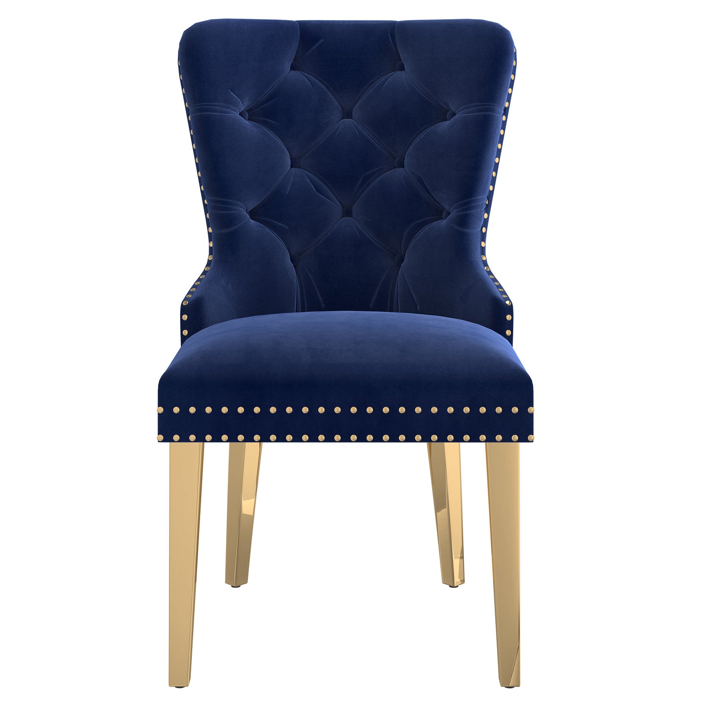 Mizal Dining Chair, set of 2, in Navy and Gold