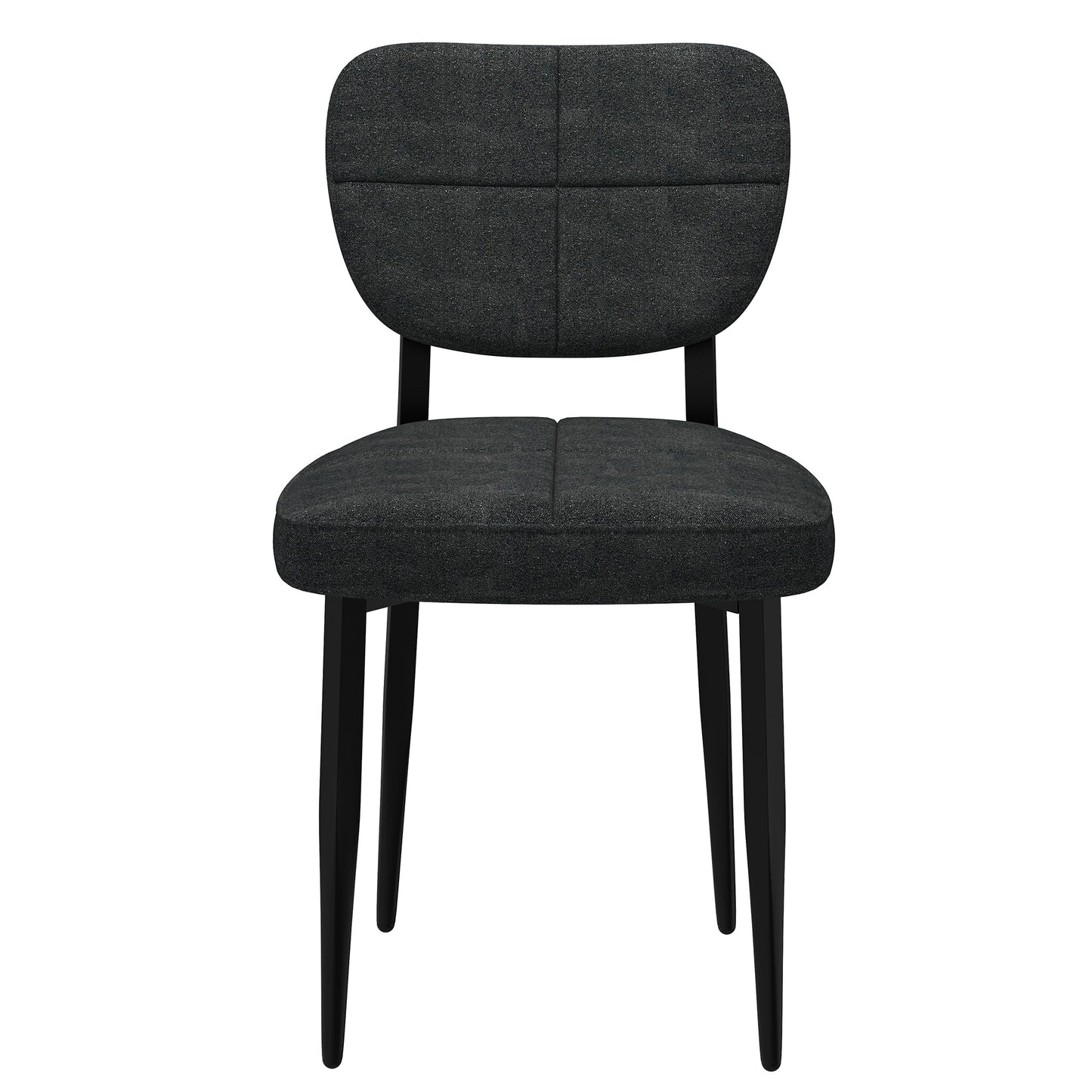 Zeke Dining Chair, set of 2, in Charcoal and Black
