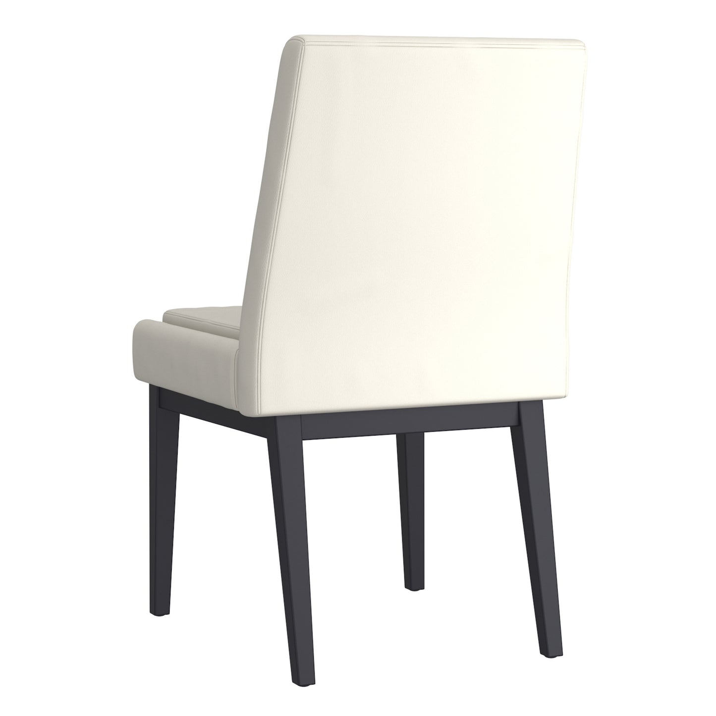 Cortez Dining Chair, set of 2, in Beige Faux Leather and Black
