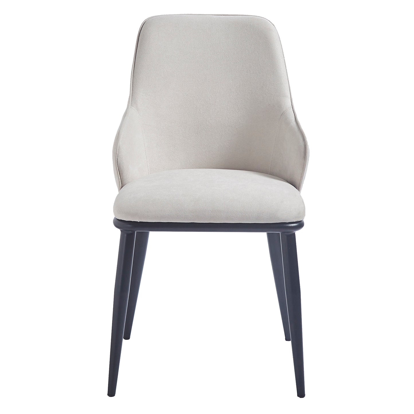 Kash Dining Chair, set of 2, in Beige Fabric and Black