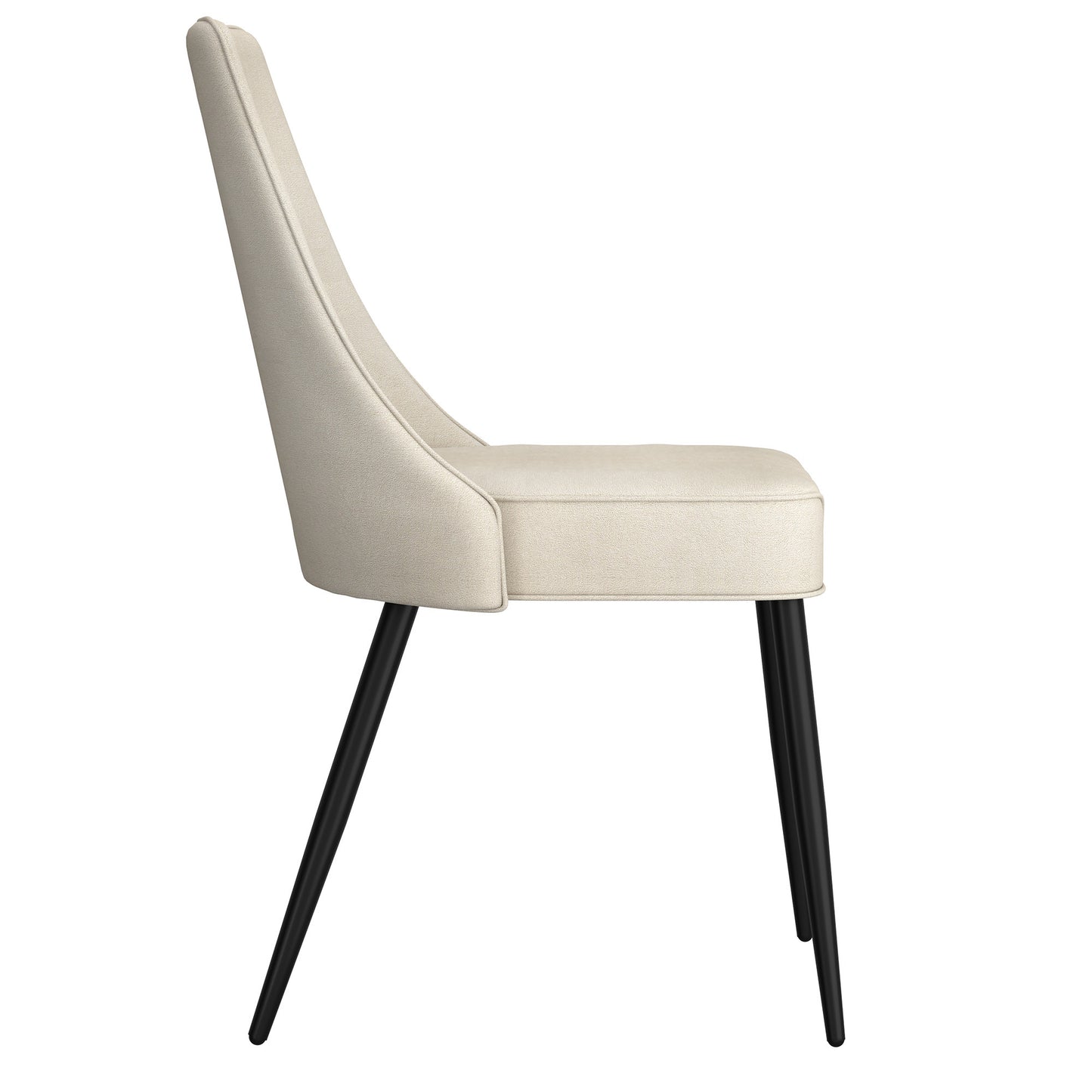 Koda Dining Chair, Fabric, set of 2, in Beige and Black