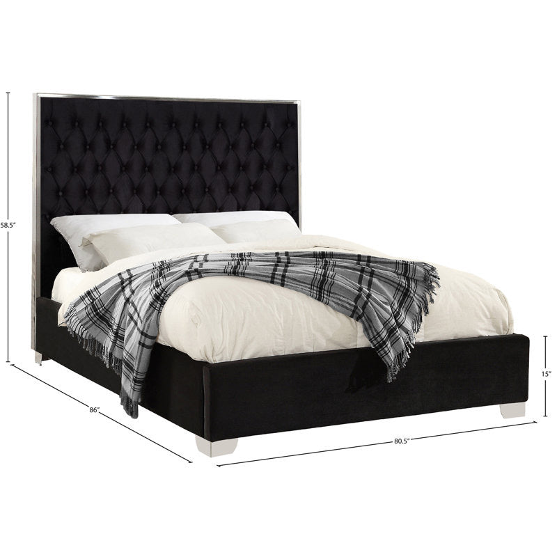 Lexi Velvet Upholstered Bed