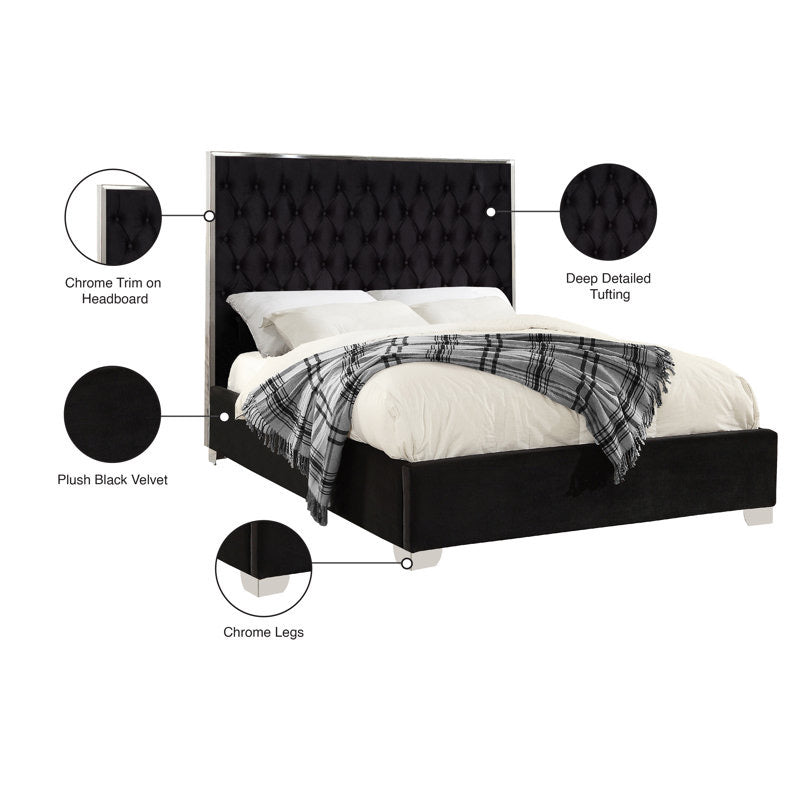 Lexi Velvet Upholstered Bed