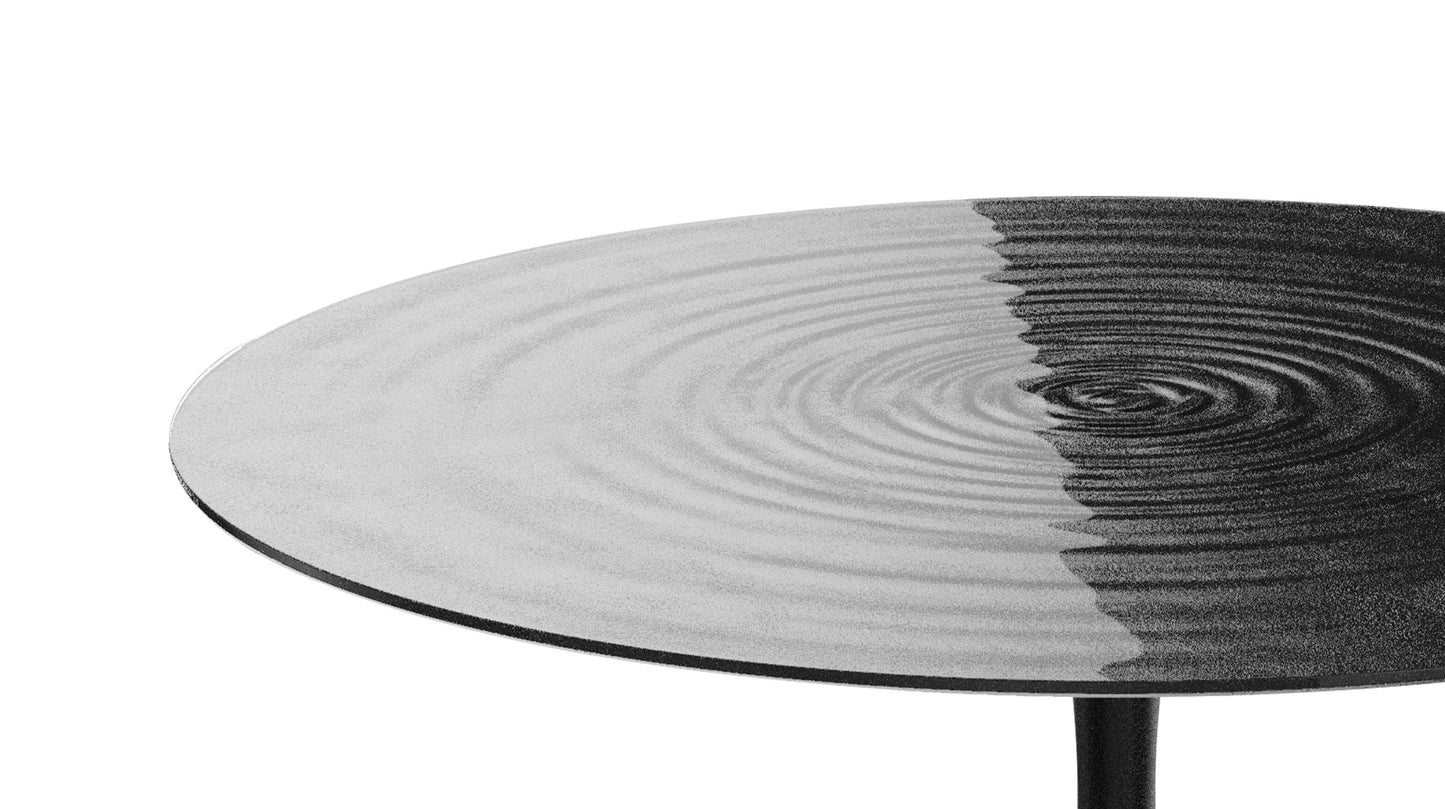 Halo 63" dining table in black modern