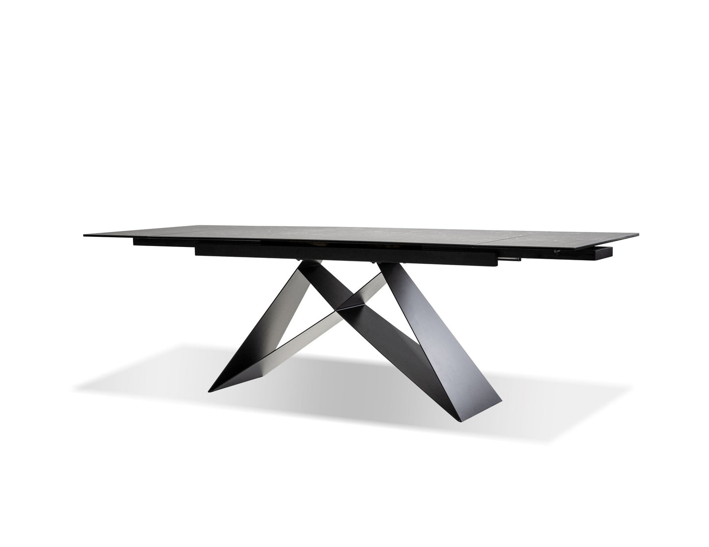 The W Double Extension Dining Table In Slate