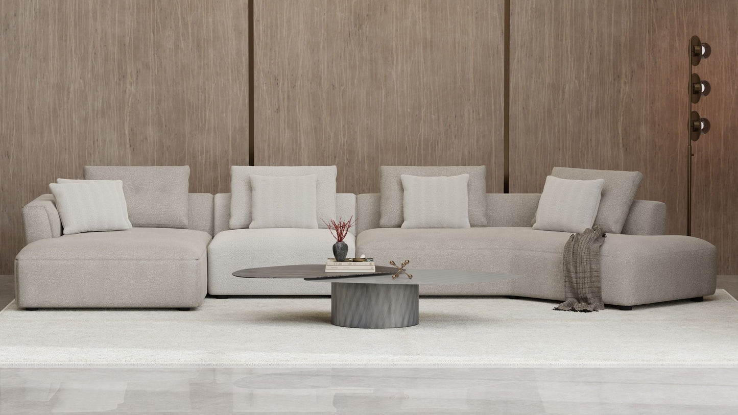 Layer Coffee Table In Noir Desir Bocciadato Ceramic Top