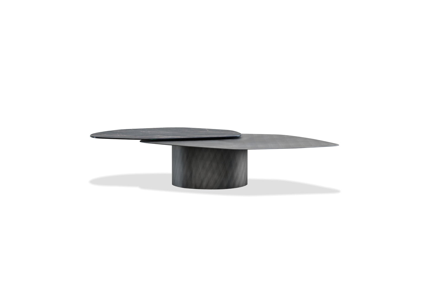 Layer Coffee Table In Noir Desir Bocciadato Ceramic Top