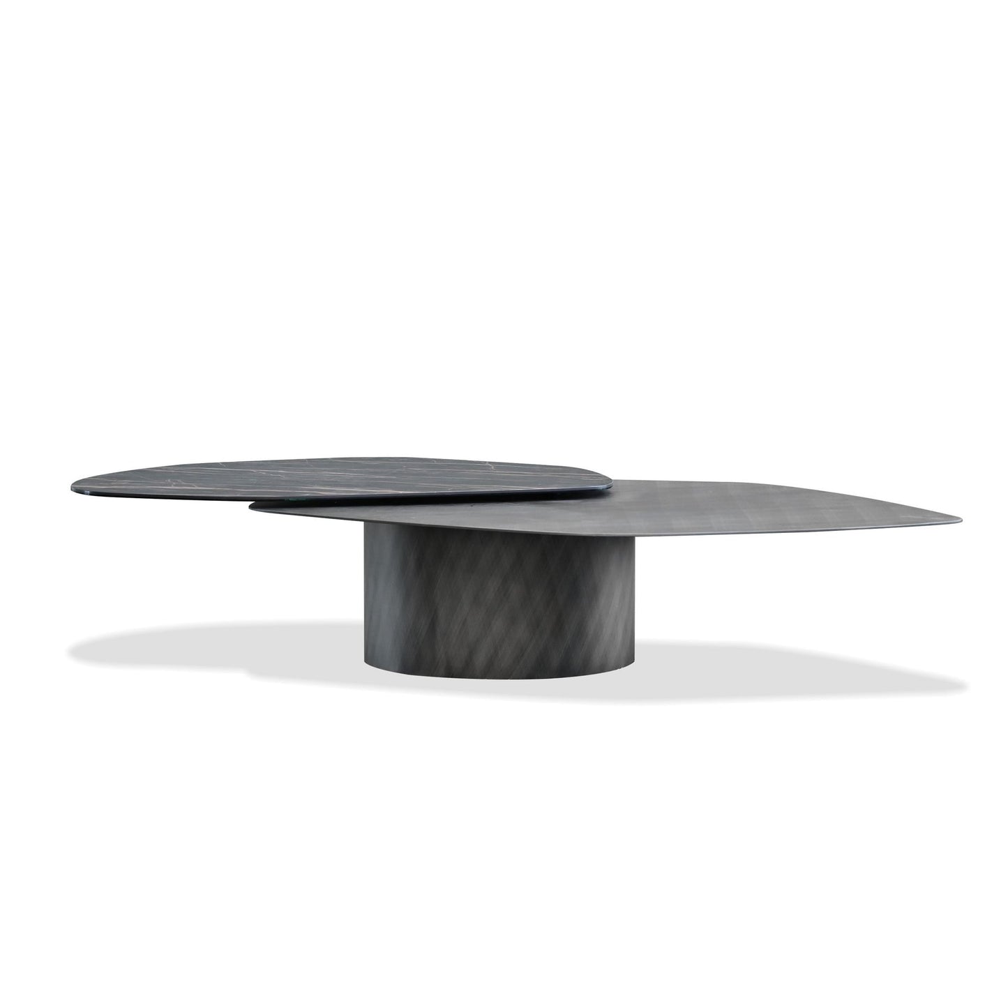 Layer Coffee Table In Noir Desir Bocciadato Ceramic Top
