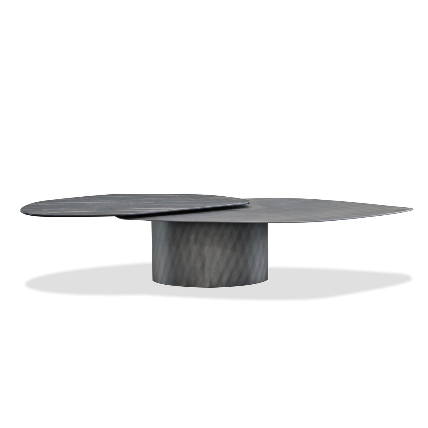 Layer Coffee Table In Noir Desir Bocciadato Ceramic Top