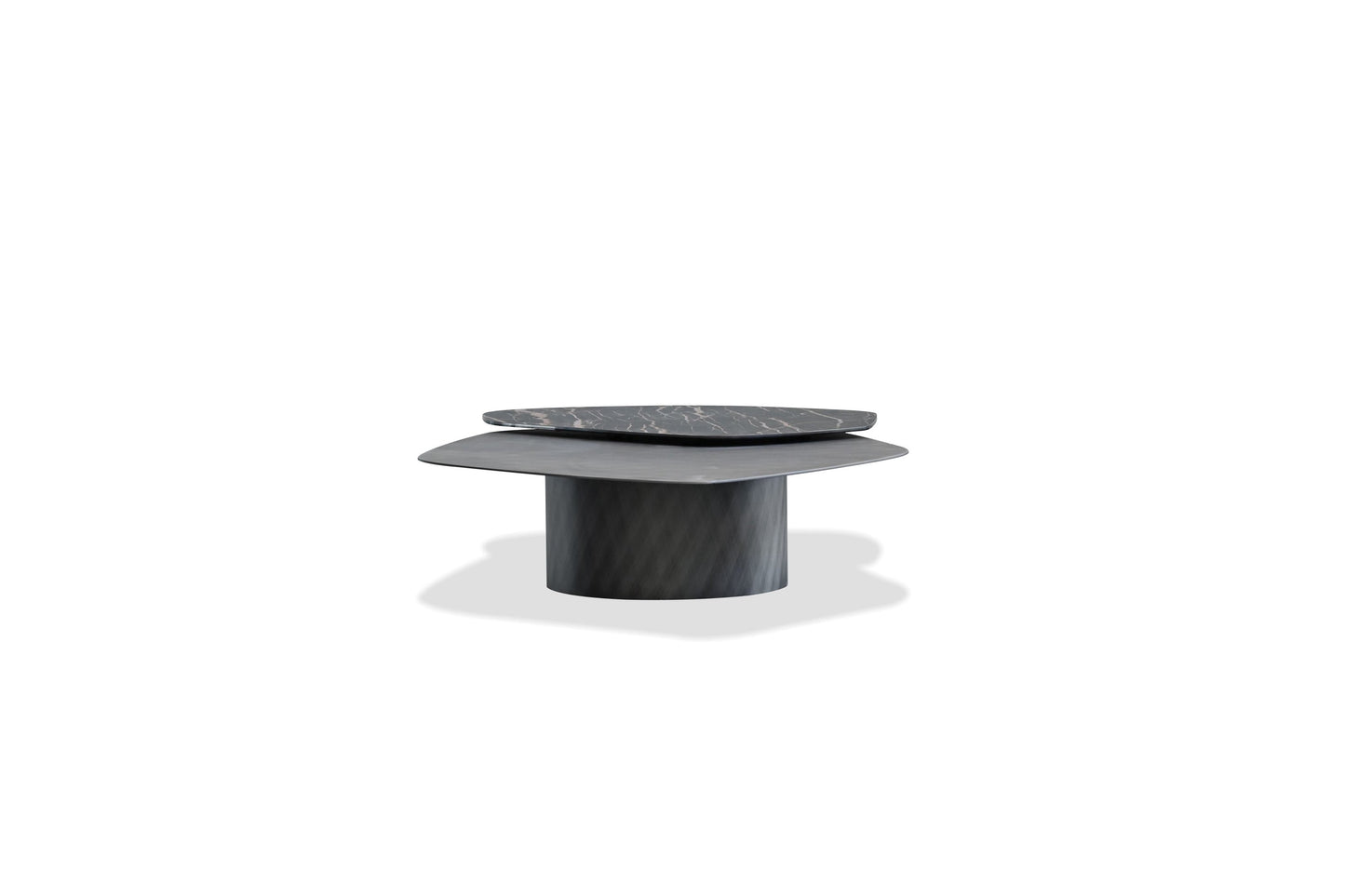 Layer Coffee Table In Noir Desir Bocciadato Ceramic Top