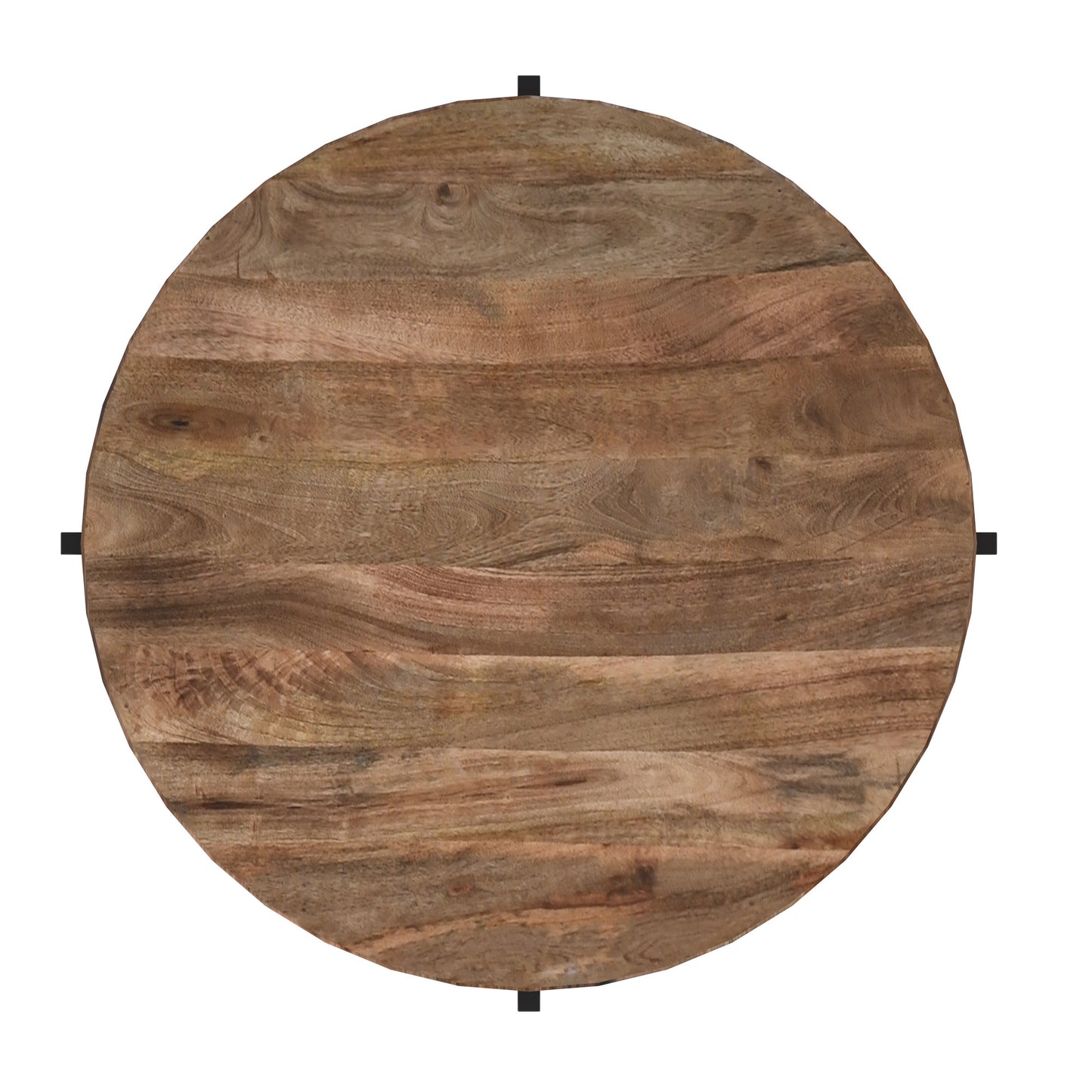 Blox Round Coffee Table In Natural And Black