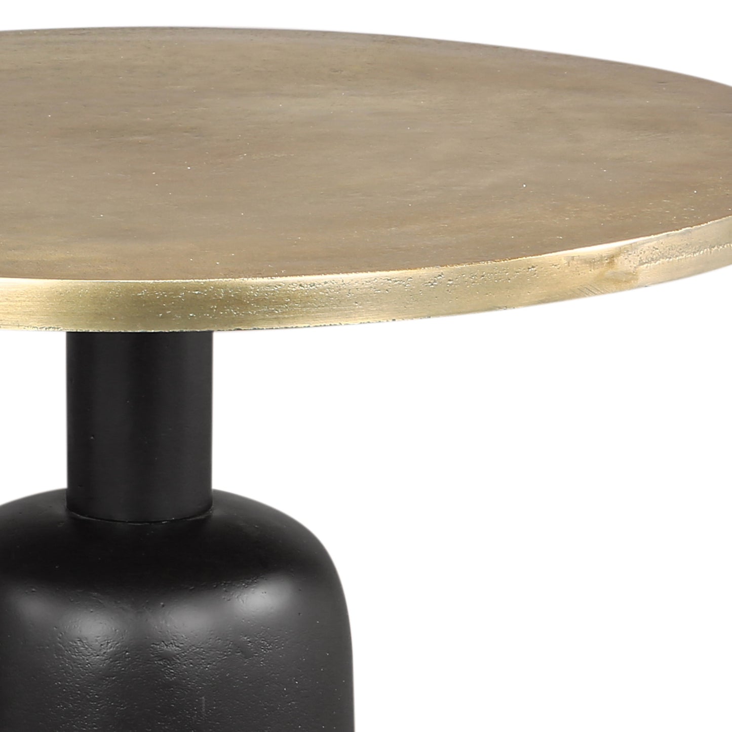 Adira 2pc Round Coffee Table Set In Antique Gold And Black