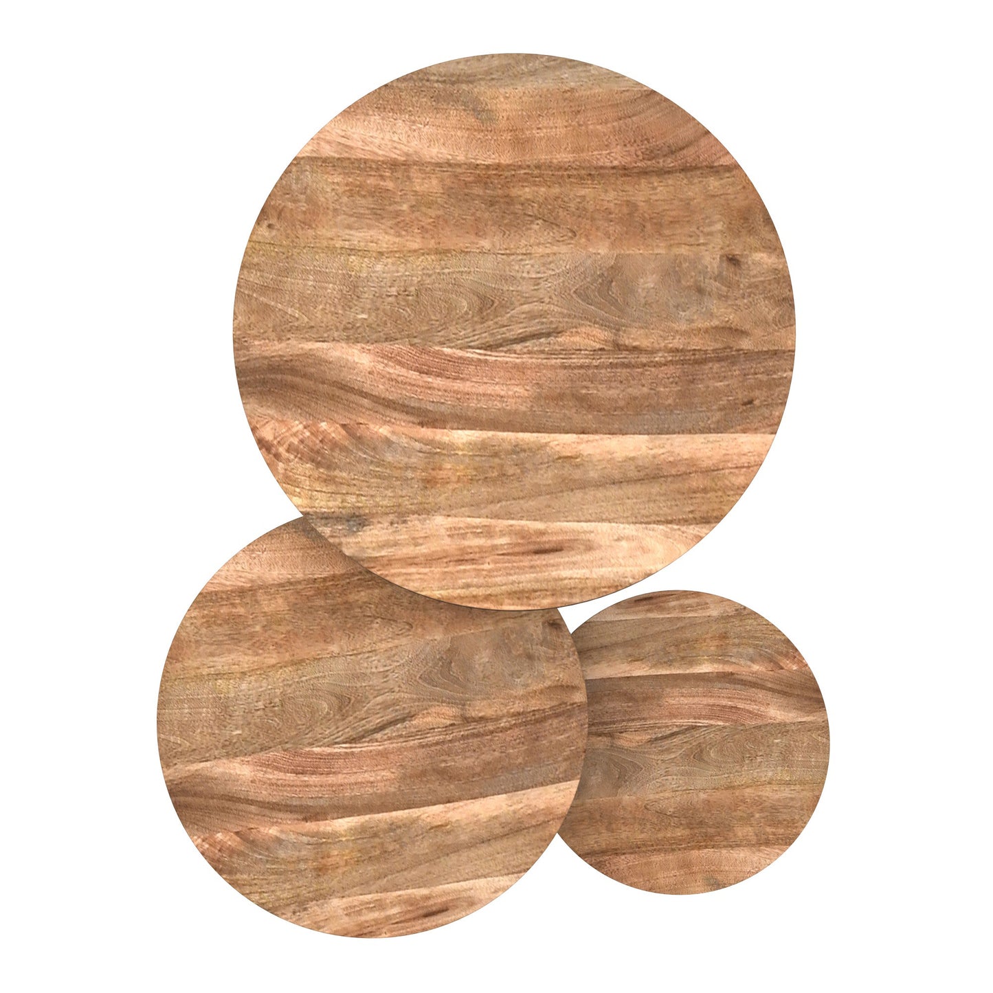 Darsh 3pc Coffee Table Set In Natural And Black