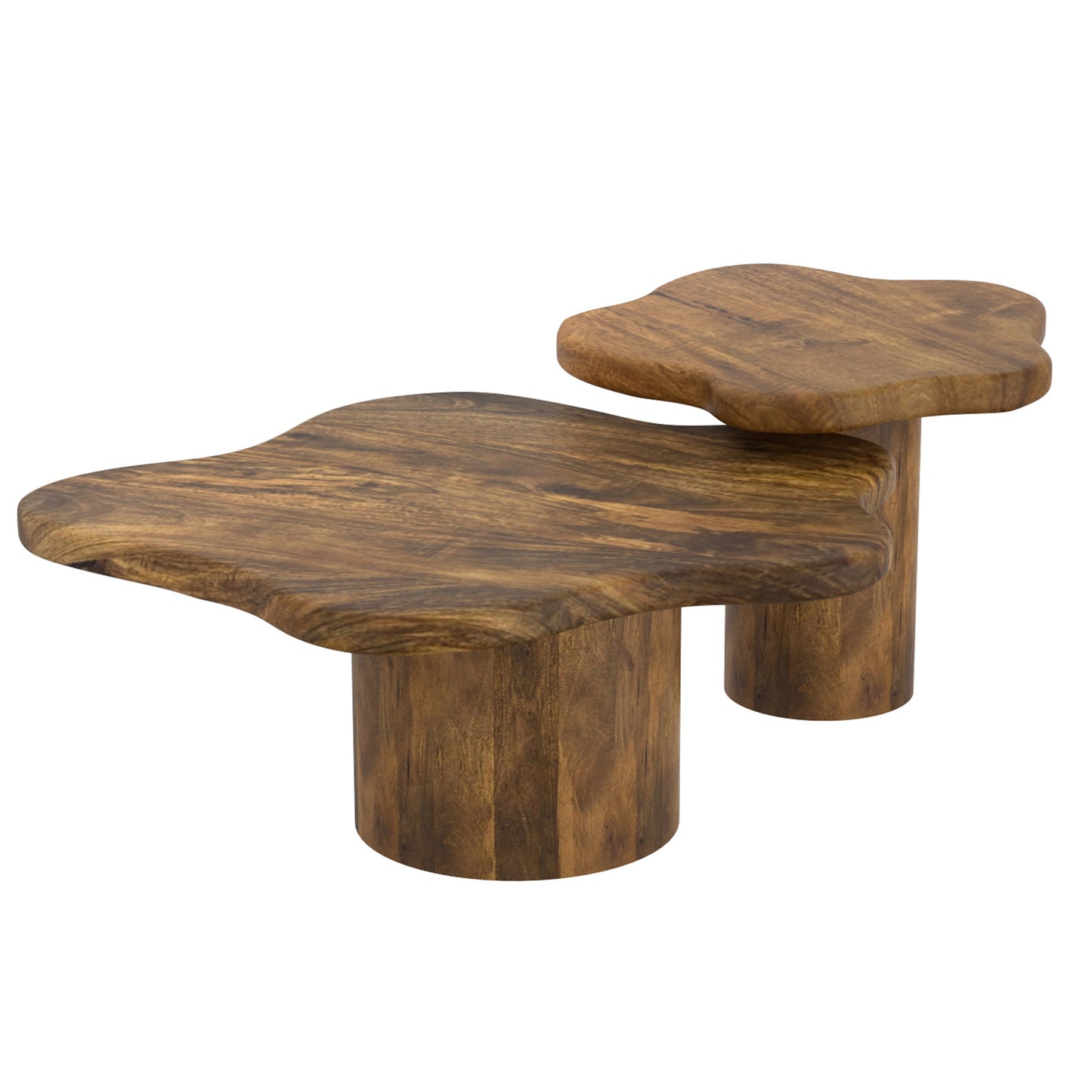 Mayal 2pc Coffee Table Set In Walnut