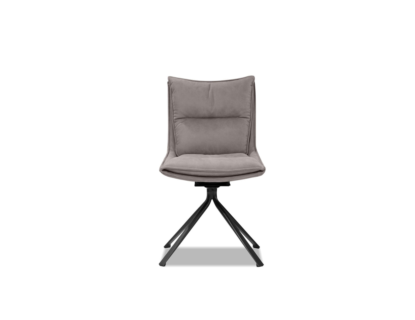 Puccini Swivel Dining Chair In Rhino Ultrasuede