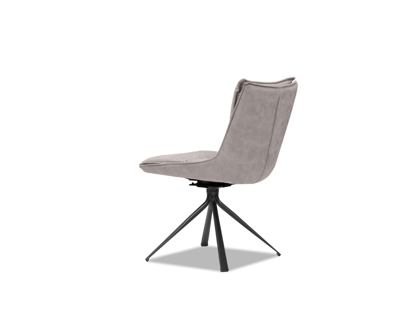 Puccini Swivel Dining Chair In Rhino Ultrasuede