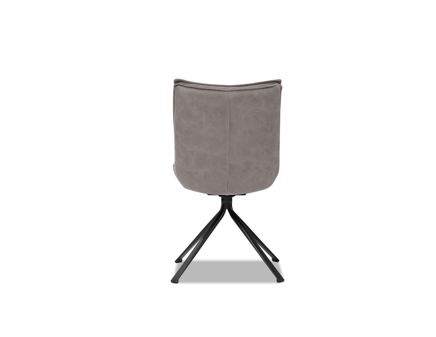 Puccini Swivel Dining Chair In Rhino Ultrasuede