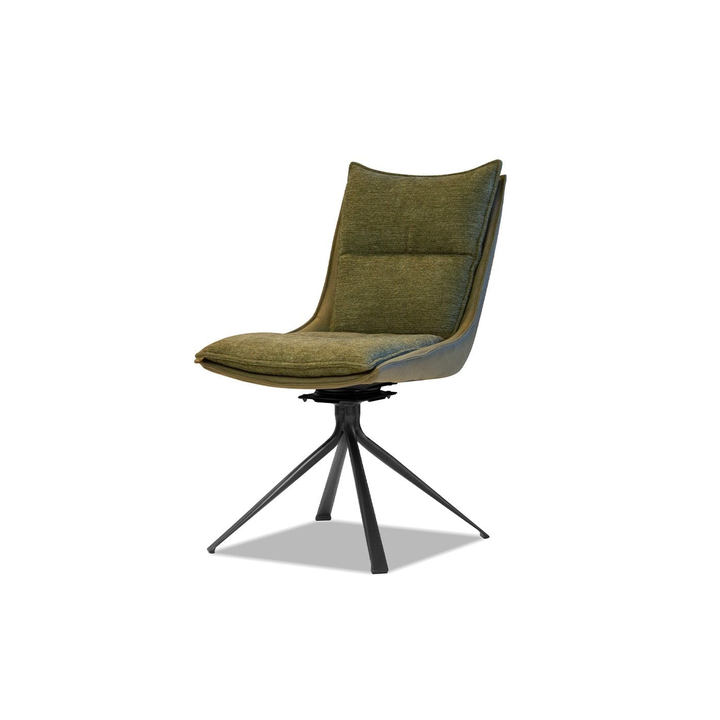 Puccini Swivel Dining Chair In Evergreen