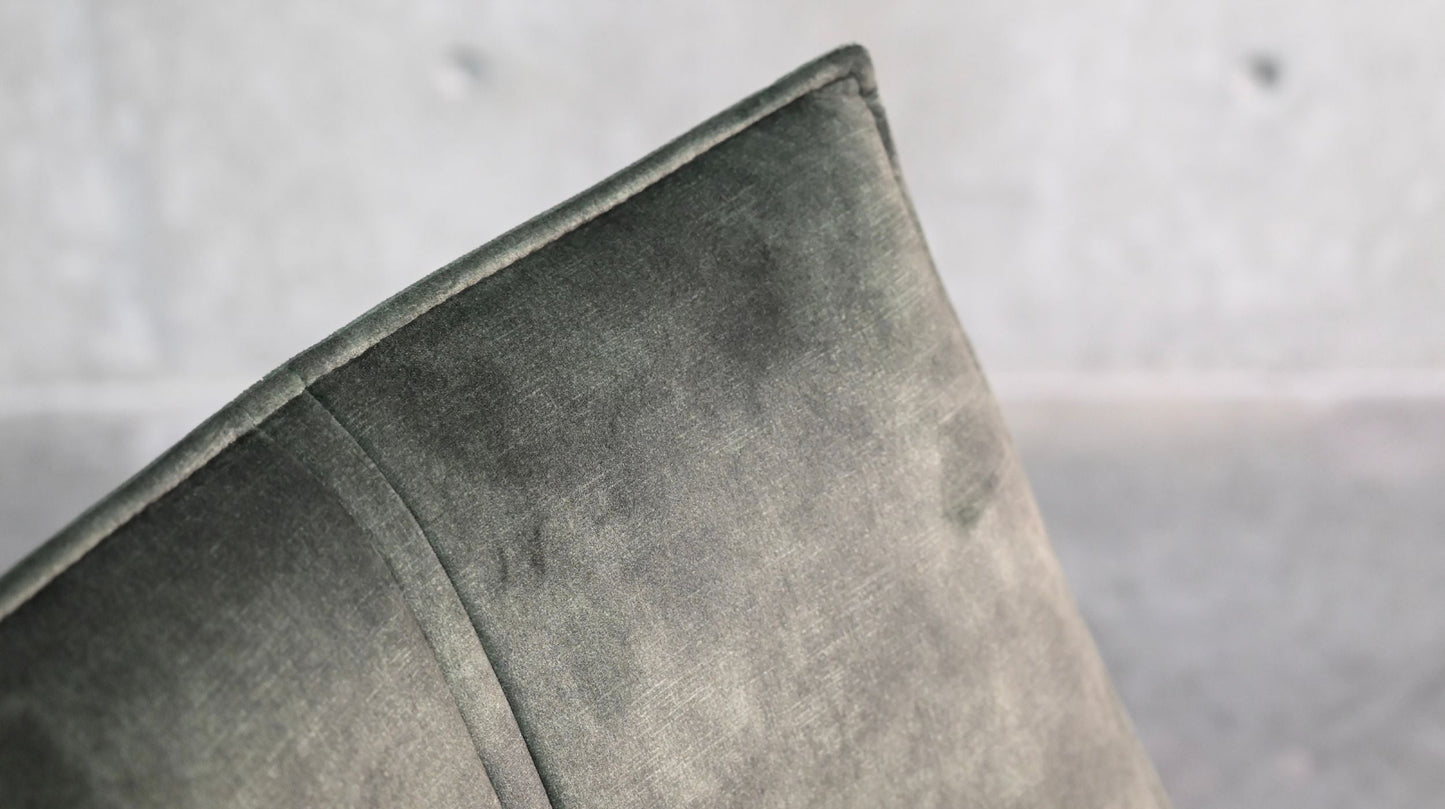 Giulia Swivel Dining Chair In Forest Green