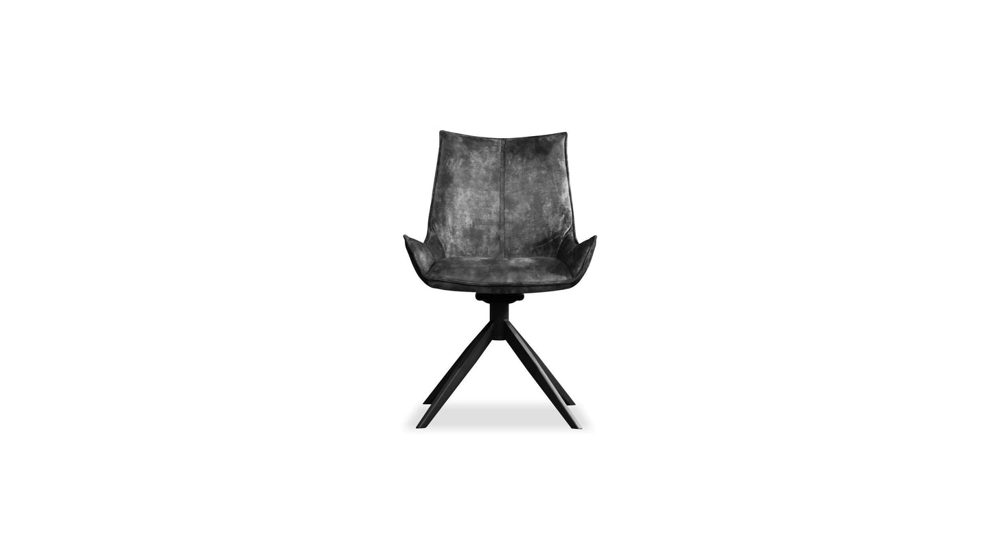 Giulia Swivel Dining Chair In Anthracite