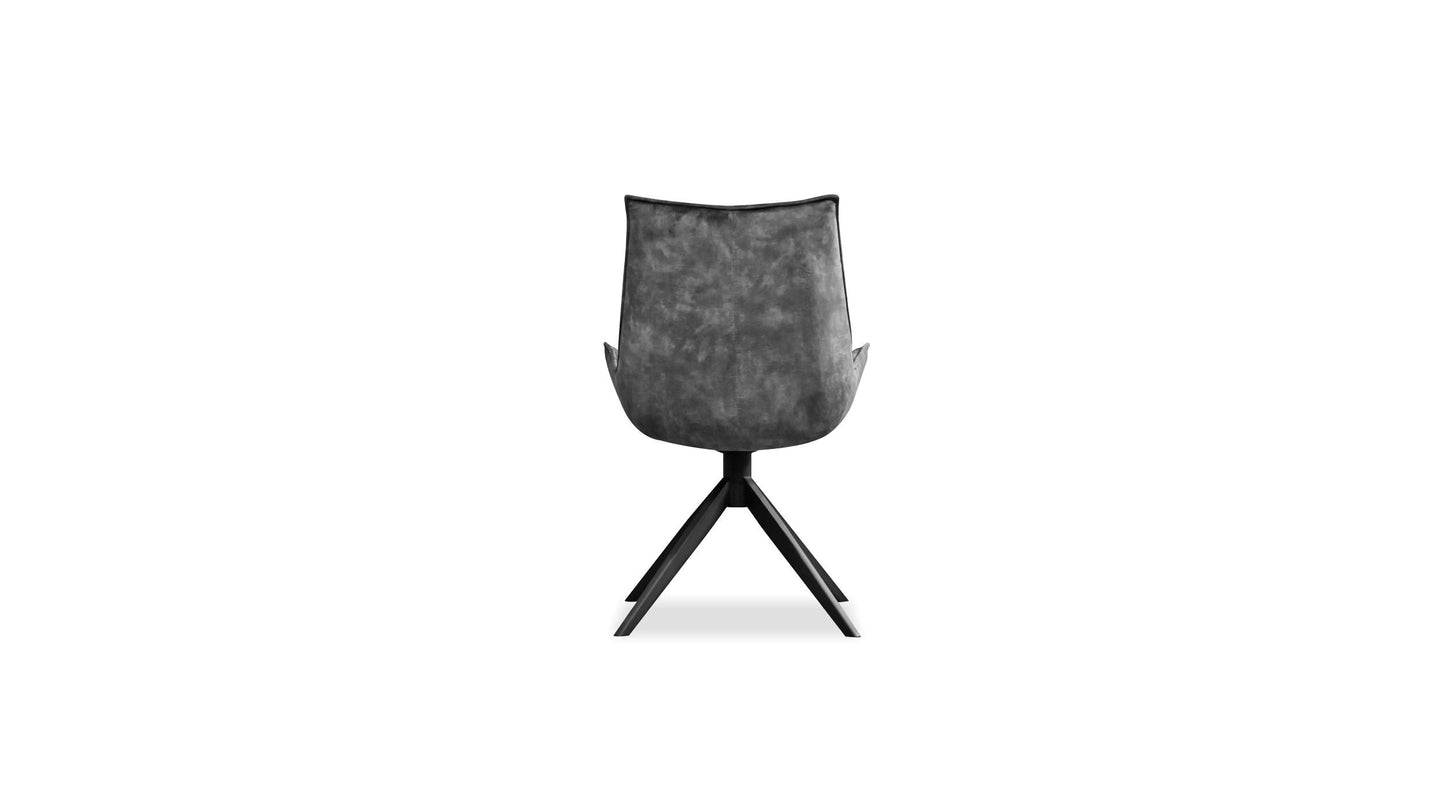 Giulia Swivel Dining Chair In Anthracite