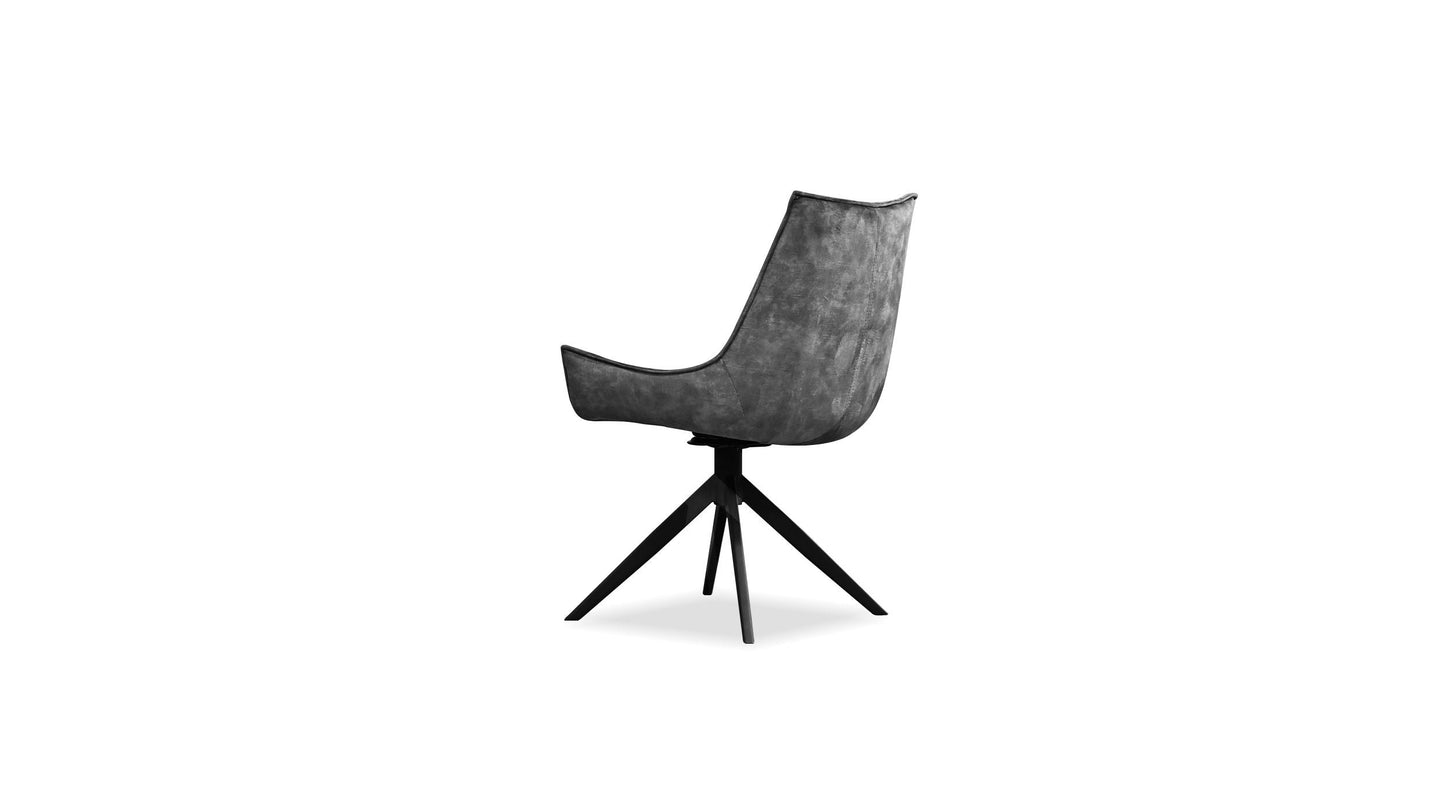Giulia Swivel Dining Chair In Anthracite