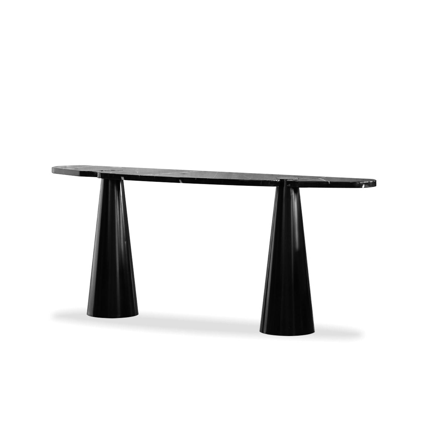 Acyl Console Table In Polished Marquina Black