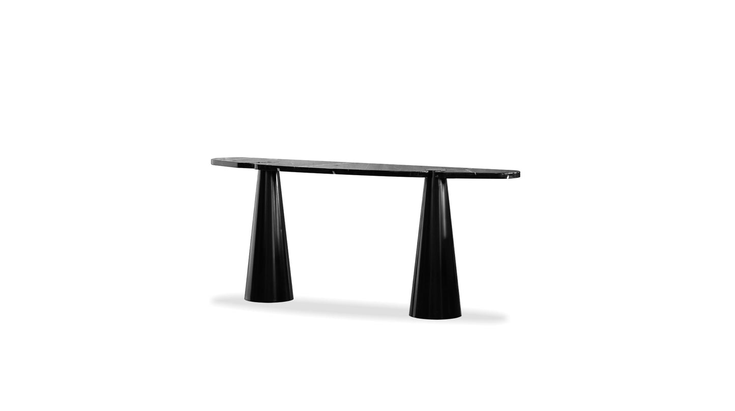 Acyl Console Table In Polished Marquina Black
