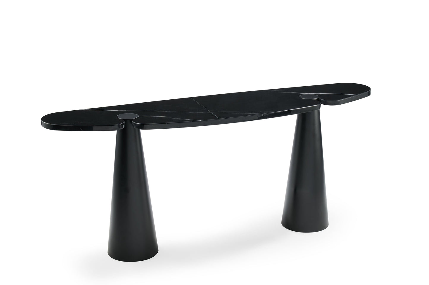 Acyl Console Table In Polished Marquina Black