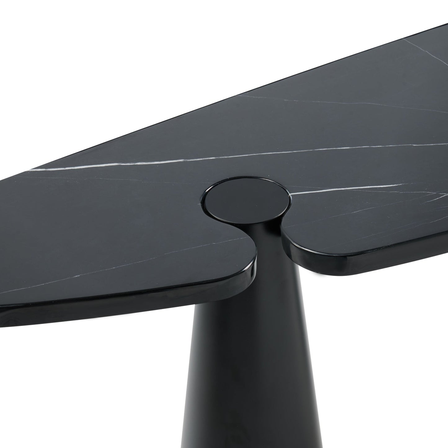 Acyl Console Table In Polished Marquina Black