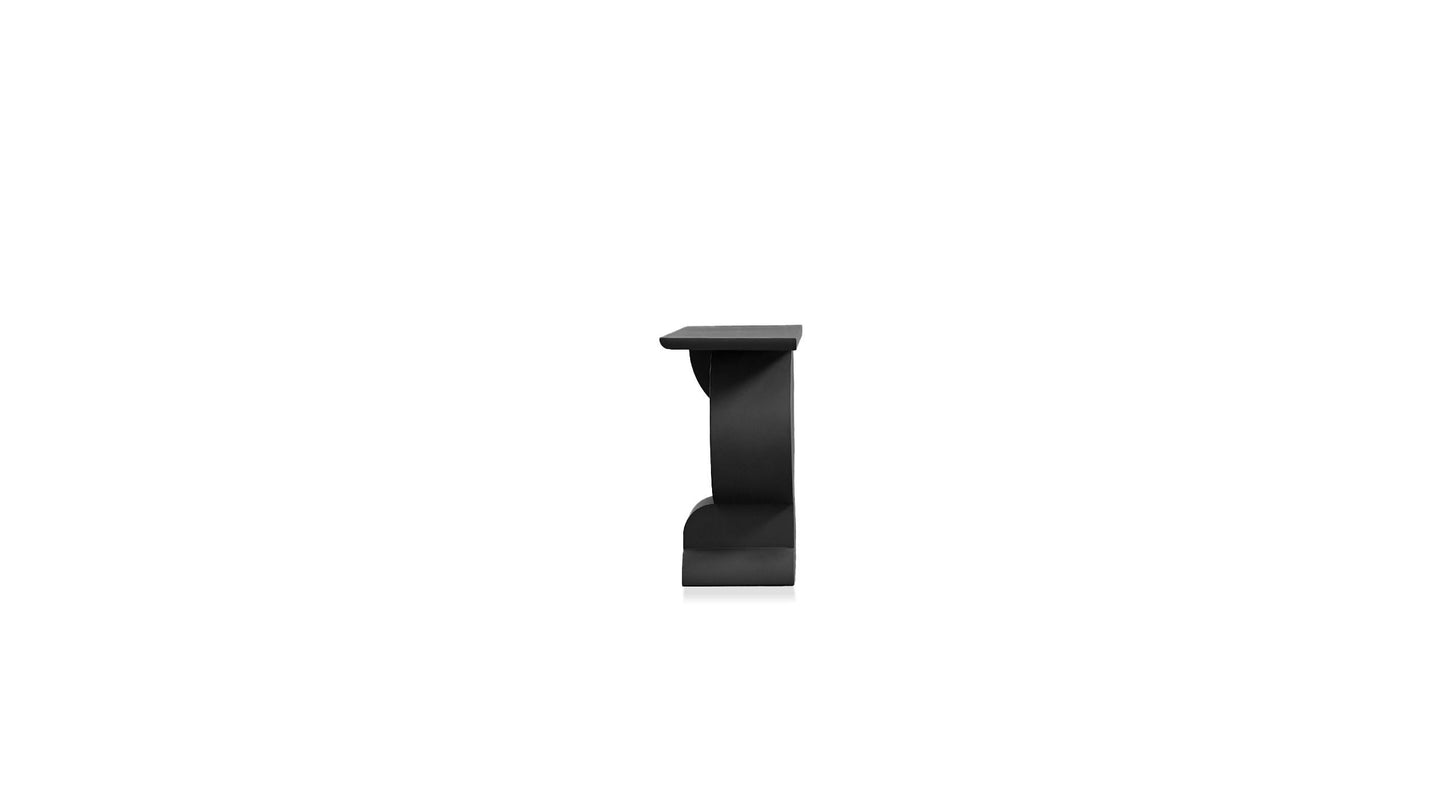 Orla Console Table In Textured Black