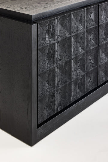 Moss Sideboard Tall In Matte Black Oak