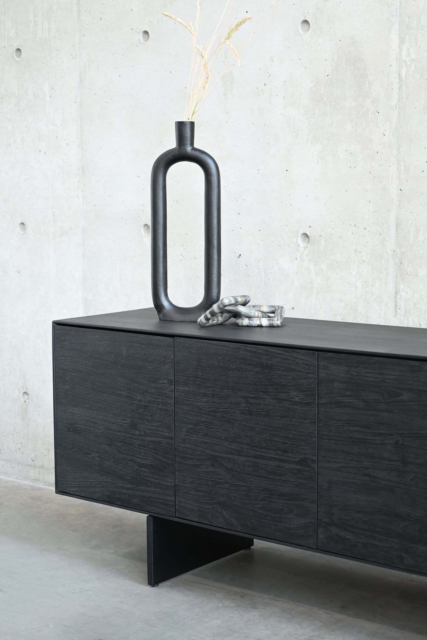 Block Sideboard In Black Soot /Brushed Doors