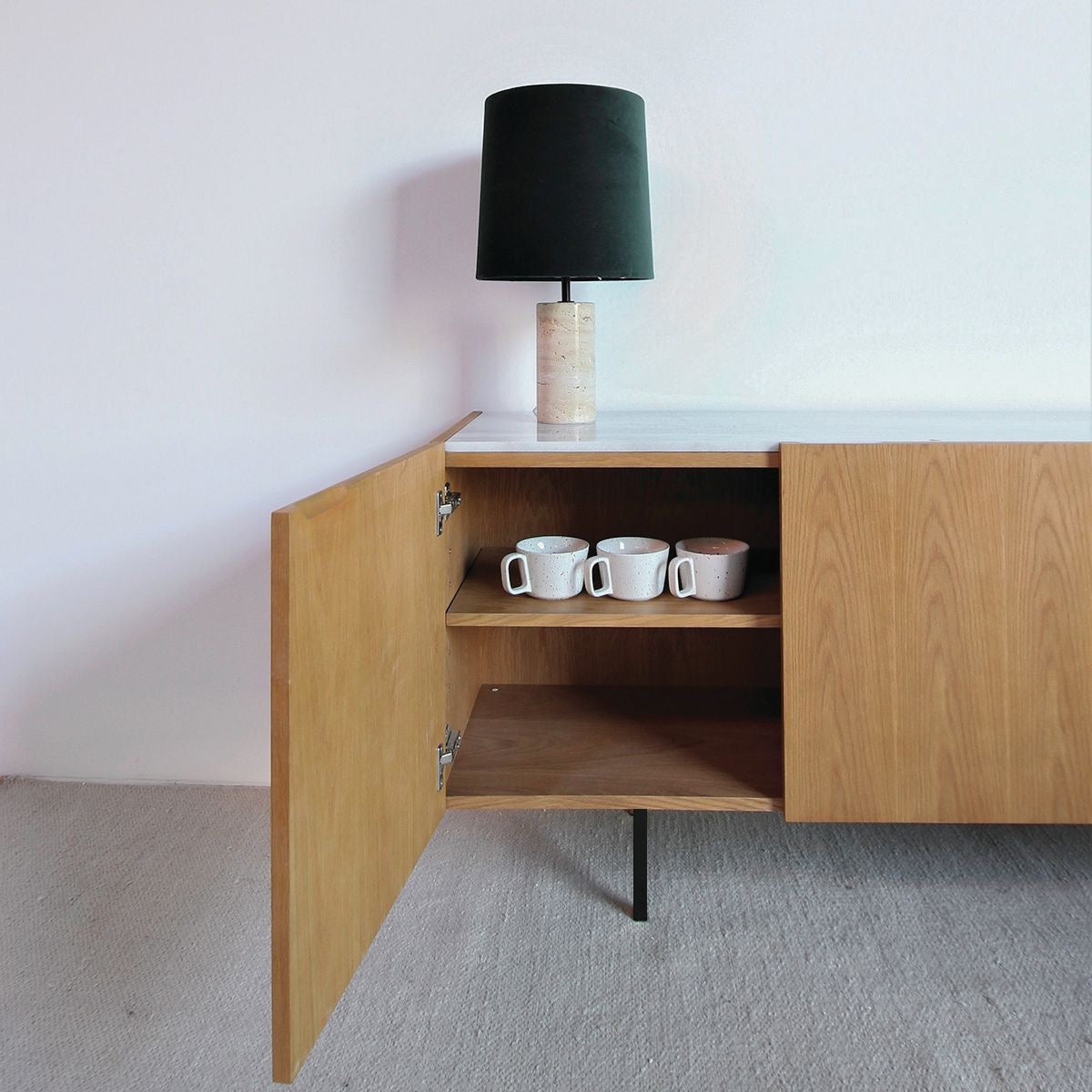 Calvin Buffet In White Oak Veneer