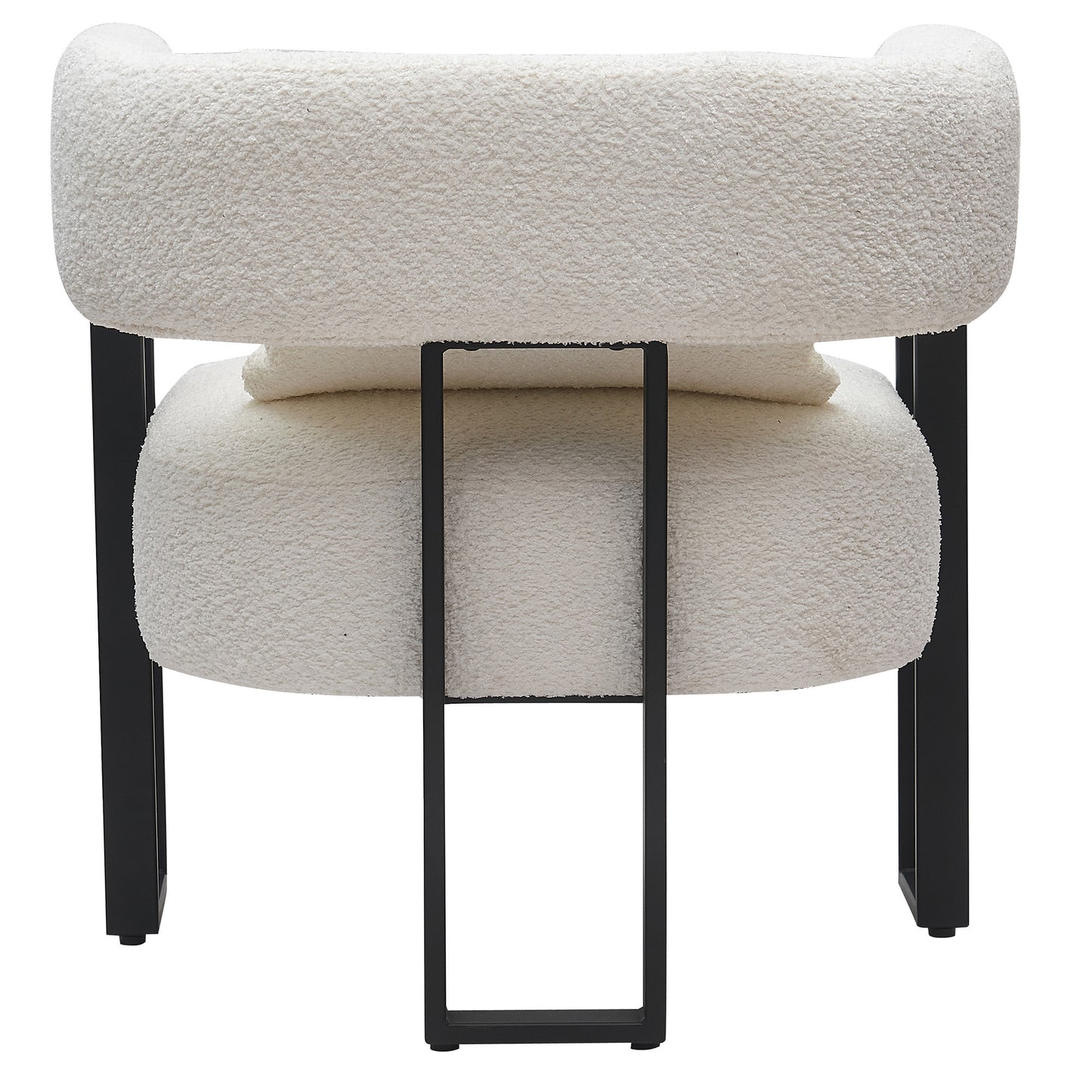 Scarlet Accent Chair In Ivory Boucle And Black