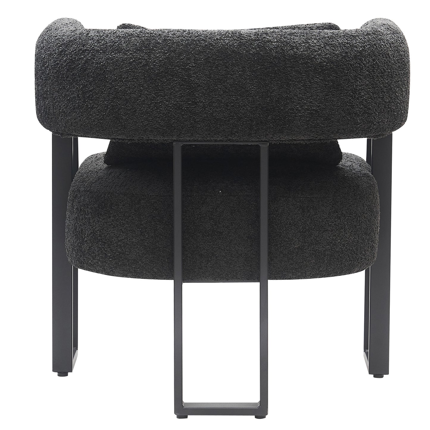 Scarlet Accent Chair In Charcoal Boucle And Black